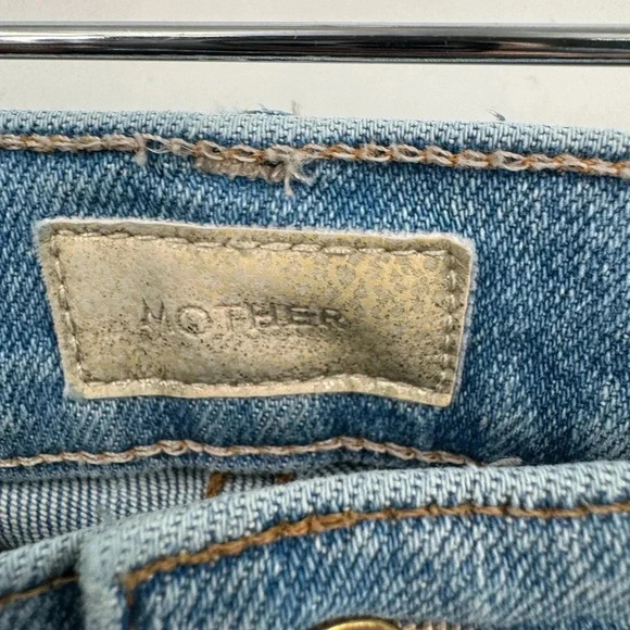 Mother|| The Insider Crop Step Fray Hem Jeans Thrilling Shots Size 25 B2331 - Picture 8 of 8